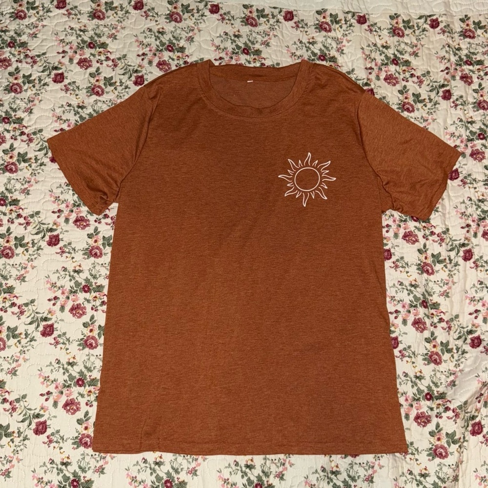 Women’s XL Shirt: Orange w/ sun